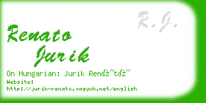 renato jurik business card